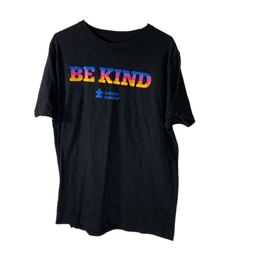 Autism Speaks Large Black Be Kind T Shirt‎